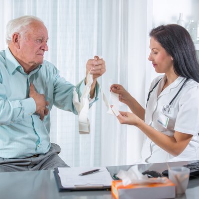 Elderly man has heart problems