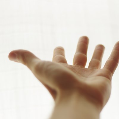 Man hand in white background