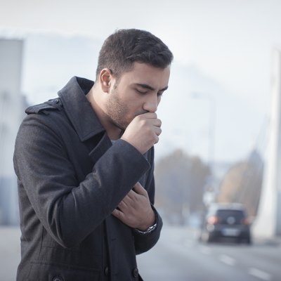 Man coughing