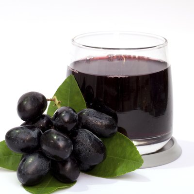 Grape and juice isolated