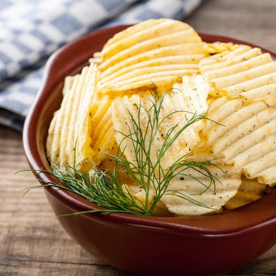 Potato chips in bowl
