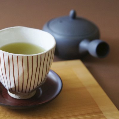 Cup and Japanese green tea