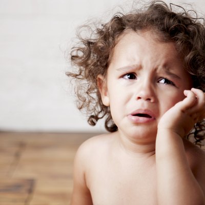 Mixed Race Toddler Girl is Crying