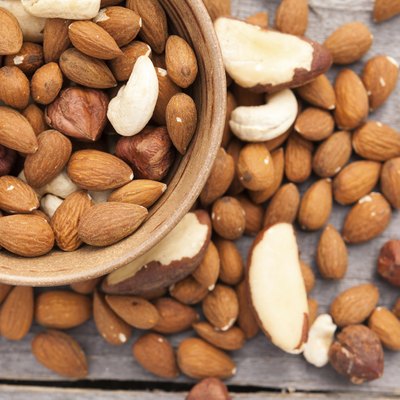 Nuts in round bowl