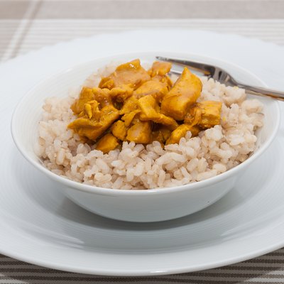 Rice with chicken curry