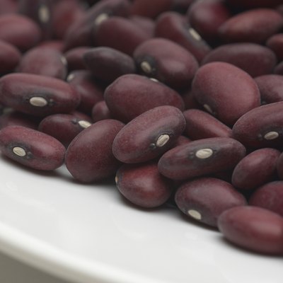 Kidney beans on plate, close-up