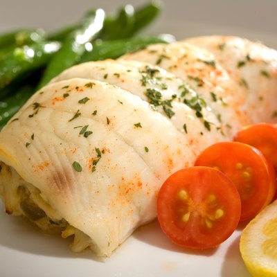 Crab Stuffed Flounder and Tomatoes