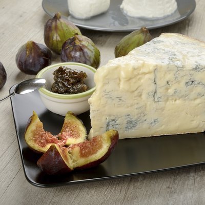 Italian cheese served with fig and jam