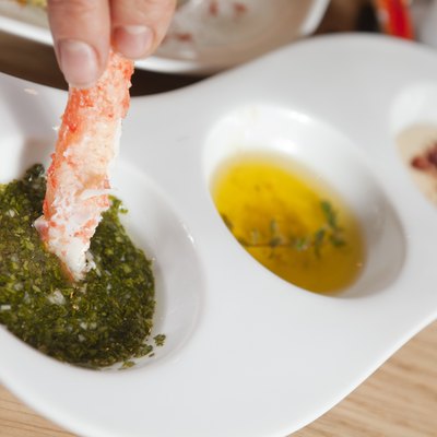 Eating Alaskan King Crab