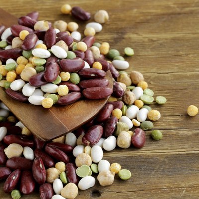 Assortment different types of beans