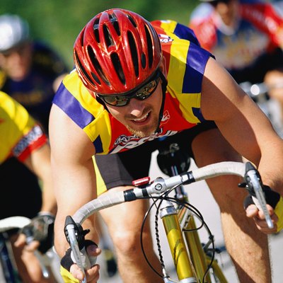 Person in bike race