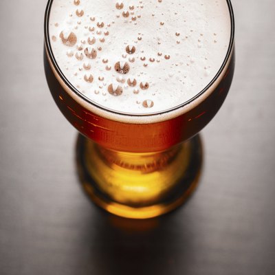 lager beer on table