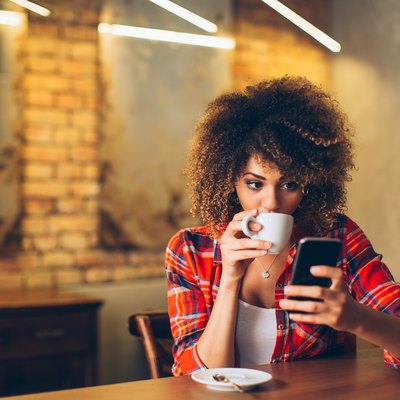 Woman using mobile phone
