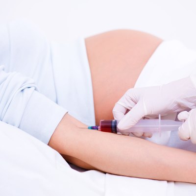 Doctor takes blood on the analysis