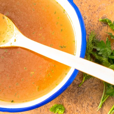 Broth top view