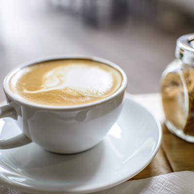 Coffee mug with brown sugar