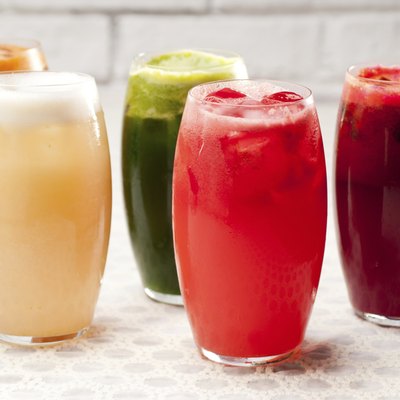selection of fruits long drinks