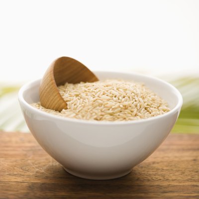 Grain in a White Ceramic Bowl. Isolated