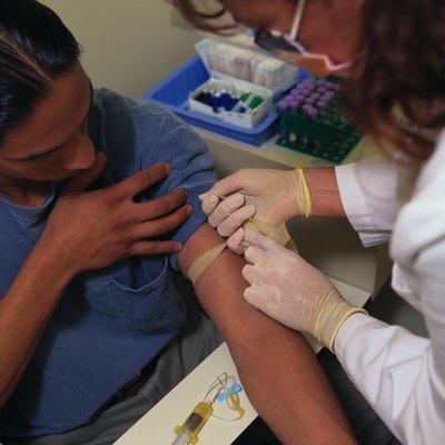 Phlebotomist Drawing Blood