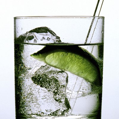 Gin and tonic with a lime wedge