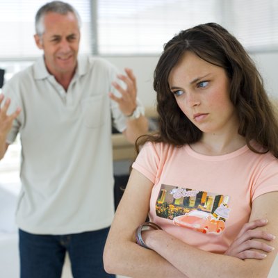Father and daughter in argument