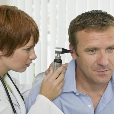 Doctor with patient
