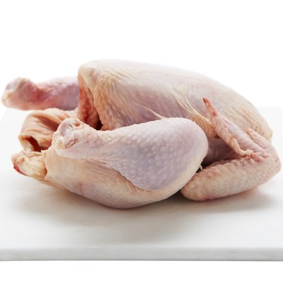 Studio shot of raw chicken