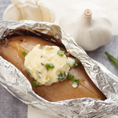 baked potato compound butter herb baguette thyme rosemary coriander oregano