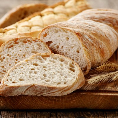 Ciabatta bread sliced