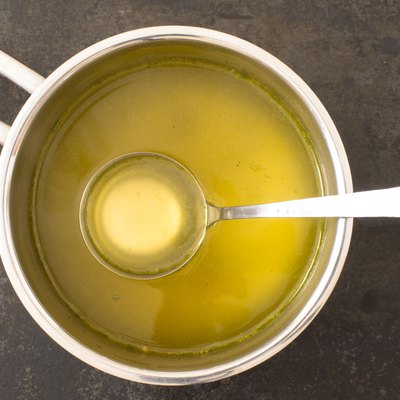 Broth in a saucepan