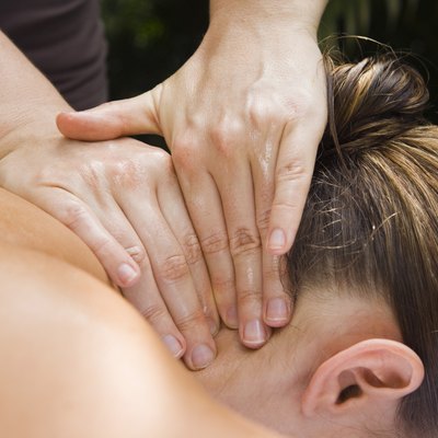 Woman getting spa treatment