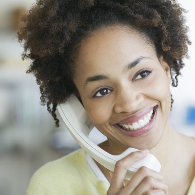 Young woman talking on the phone