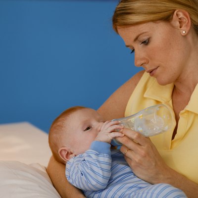 Mother feeding baby