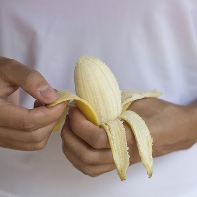 Peeling a banana