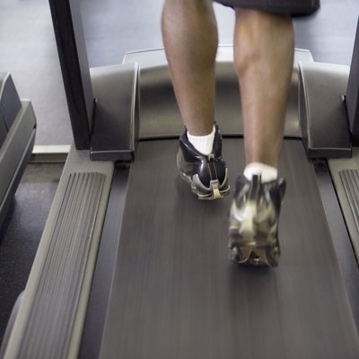 Legs running on treadmill