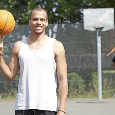 Basketball Player Smiling to Camera