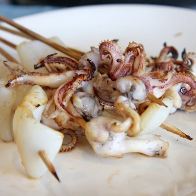 Squid skewers