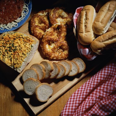 Close-up of assorted breads