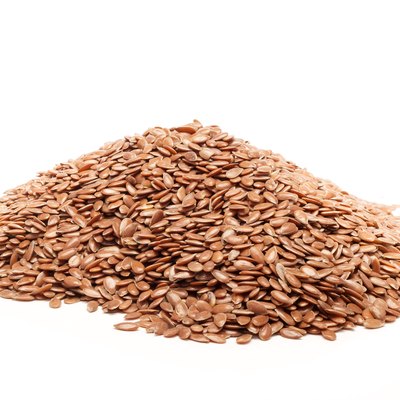 Pile of Organic Flaxseed.
