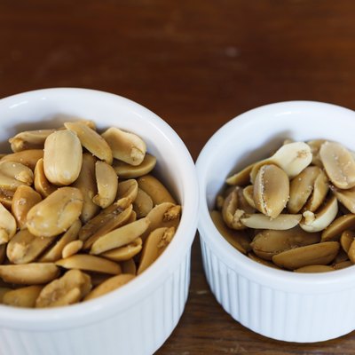 Salted peanuts. Nuts in a Small Bowl
