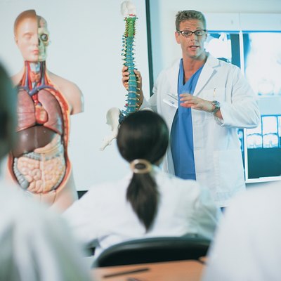 Medical classroom with instructor