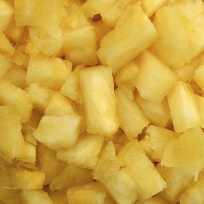 Close up of pineapple chunks