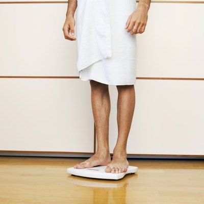 Man standing on scale