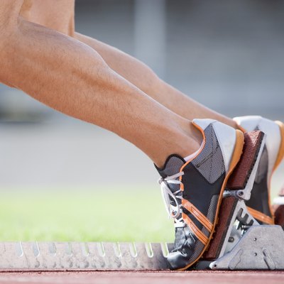 Feet in starting blocks