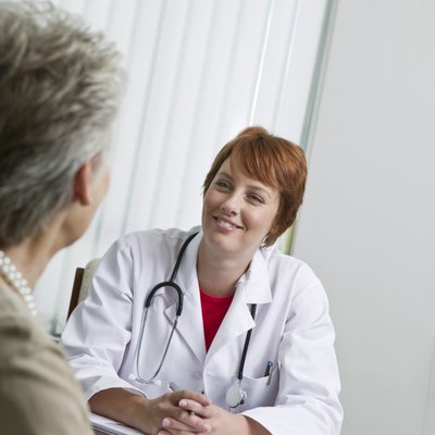 Doctor with patient