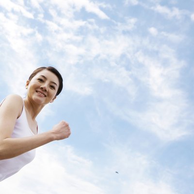 Woman jogging in park