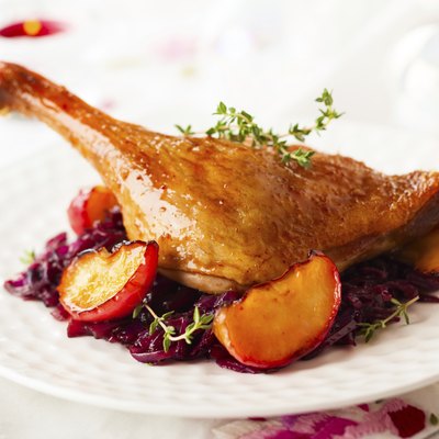 Roasted duck leg