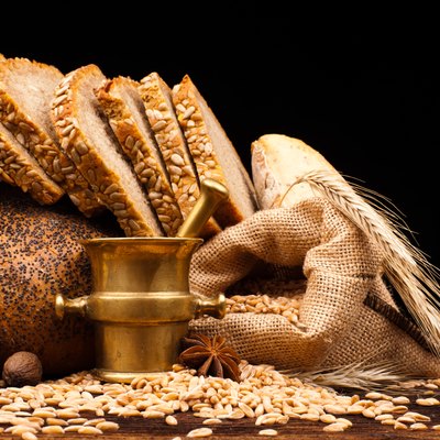 assortment of baked bread