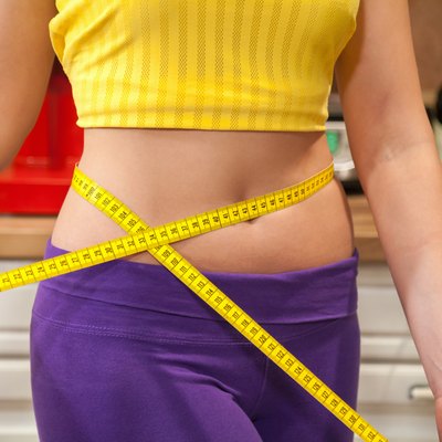 Slim waist after dieting.