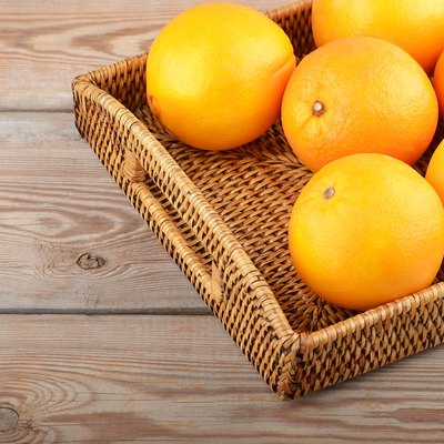 Orange on wickered tray